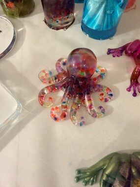 Colorful Glass Octopus Figurine